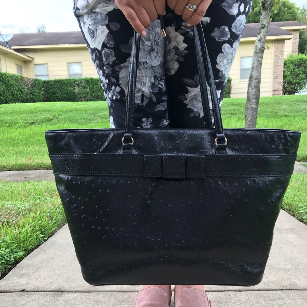 Kate Spade Harmony Valencia Ostrich tote— used